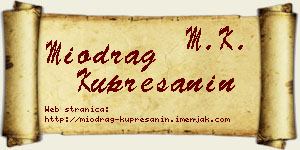 Miodrag Kuprešanin vizit kartica